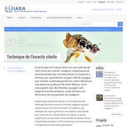 Technique de l’insecte stérile, lutte contre les insectes ravageurs à l’aide des techniques nucléaires