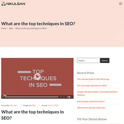 SEO Techniques to Drive Organic Traffic - Nikulsan