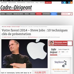 Votre favori 2014 - Steve Jobs : 10 techniques clés de présentation