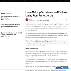 Learn Makeup Techniques and Eyebrow Lifting From Professionals