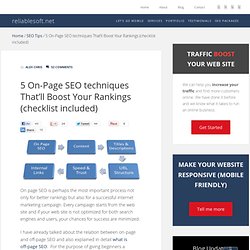 5 On-Page SEO techniques That’ll Boost Your Rankings (checklist included)