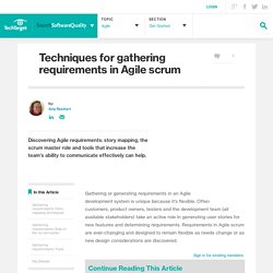 Techniques for gathering requirements in Agile scrum