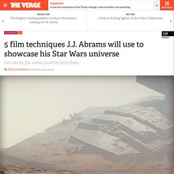 5 film techniques J.J. Abrams will use to showcase his Star Wars universe