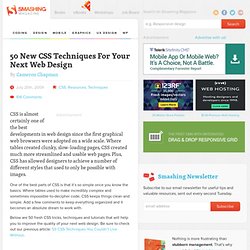50 New CSS Techniques For Your Next Web Design - Smashing Magazine