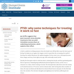 PTSD: why some techniques for treating it work so fast