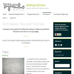 Techniques, Tips and Tutorials – Shifting Stitches
