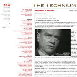 Prophesies of McLuhan
