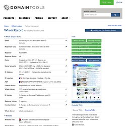 WHOIS - IP, DNS, & domain info, & screenshot history
