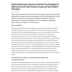 Optical Biometry Devices Market Technological Advancements and Future Scope by Top Players Till 2023 – Telegraph