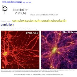 research Scope: neural network nature, complex networks, social networks, technological networks, information networks, cosmic evolution,fractal hierarchy, memory, learning, intelligence, Power laws, pareto distributions and Zipf's law,longtailed distribu