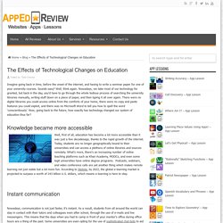 The Effects of Technological Changes on Education - App Ed Review