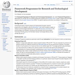 Framework Programmes for Research and Technological Development