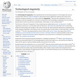 Technological singularity - Wikipedia, the free encyclopedia - (Build 20100722150226)