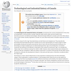 Technological and industrial history of Canada