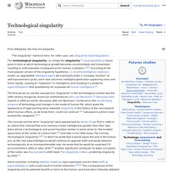 Technological singularity - Wikipedia
