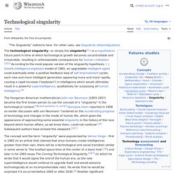 Technological singularity - Wikipedia