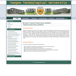 YTU - Yangon Technological University - Home