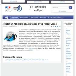 SII-Technologie collège - Piloter un robot mbot à distance avec retour vidéo