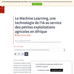 Le Machine Learning, une technologie de l’IA au service des petites exploitations agricoles en Afrique