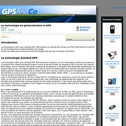 La technologie de géolocalisation A-GPS