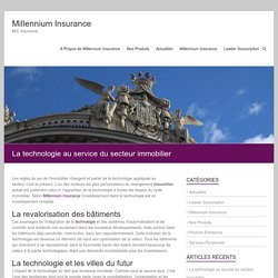 La technologie au service du secteur immobilier - Millennium Insurance
