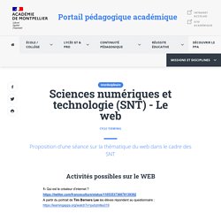 Sciences numériques et technologie (SNT) - Le web