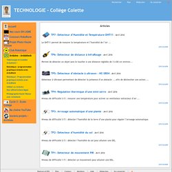 TECHNOLOGIE - Collège Colette - Domotique : programmation graphique Arduino avec ArduBlock