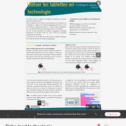 Fiche Ipad technologie by Verger on Genial.ly