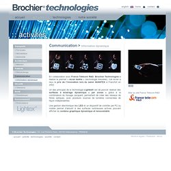 Brochier Technologies - écran textile en fibre optique - affichage sur tissu lumineux