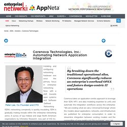 Corenova Technologies, Inc.: Automating Network Application Integration