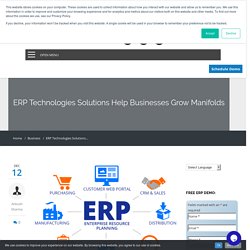 ERP Technologies Solutions Help Businesses Grow Manifolds