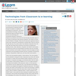 Technologies from Classroom to e-learning