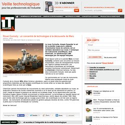 Rover Curiosity : un concentré de technologies à la découverte de Mars