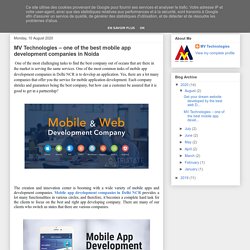 MV Technologies: MV Technologies – one of the best mobile app development companies in Noida