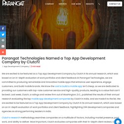 Parangat Technologies Named a Top App Development Company by Clutch!