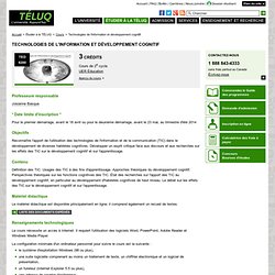 TÉLUQ - Cours / TED 6200 - Technologies de l'information et développement cognitif
