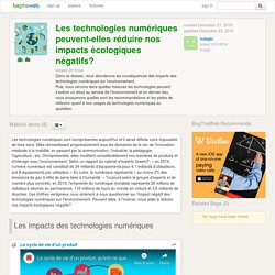 Les technologies numériques peuvent-elles réduire nos impacts écologiques négatifs?