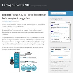 Rapport Horizon 2015 : défis éducatifs et technologies émergentes - Le blog du Centre NTE