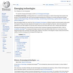 Emerging technologies