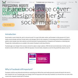 UMZ Technologies - Facebook page cover design; top tier of social media