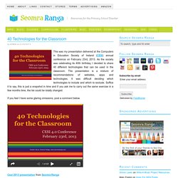 40 Technologies for the Classroom