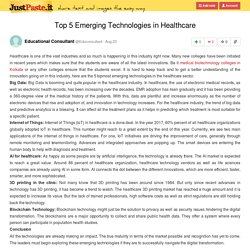 Top 5 Emerging Technologies in Healthcare