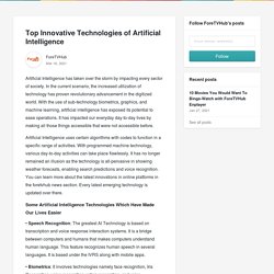 Top Innovative Technologies of Artificial Intelligence - ForeTVHub