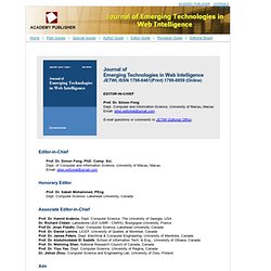 JETWI - Journal of Emerging Technologies in Web Intelligence