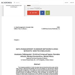 Data management in sensor networks using semantic web technologies