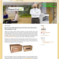 Office Equipments, Large Format Machines, Banking Equipments, Software - Microfiche Technologies : Buy Kyocera Mita Maintenance Kit Online form Microfiche Technologies in UAE