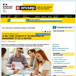Le bac STMG (sciences et technologies du management et de la gestion) - Onisep