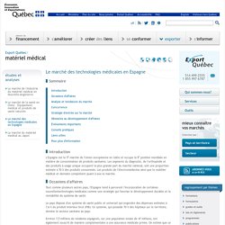 matériel médical / Le marché des technologies médicales en Espagne - MEIE