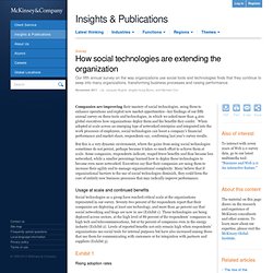 How social technologies are extending the organization - McKinsey Quarterly - High Tech - Strategy & Analysis
