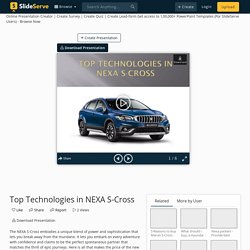 Top Technologies in NEXA S-Cross